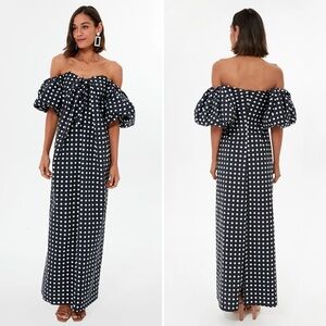 Caroline Constas Reyna Polka Dot Maxi Dress Size Small NWT